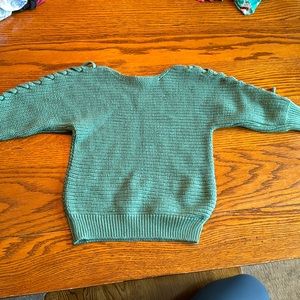 Ruffle Butts Green Slub Sweater